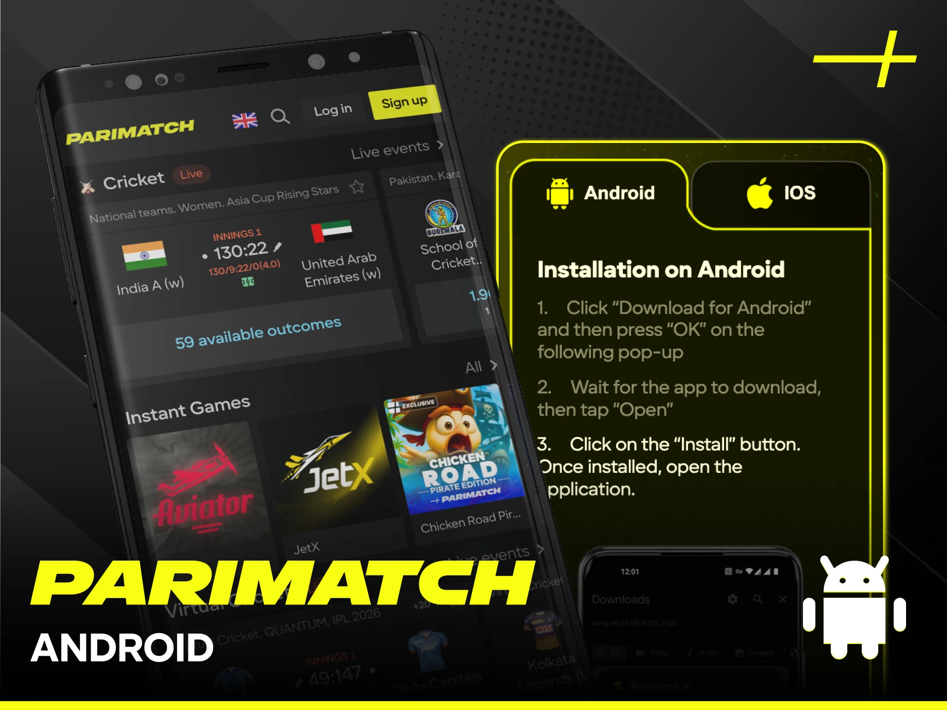 Check the technical details for the Parimatch Android APK file.