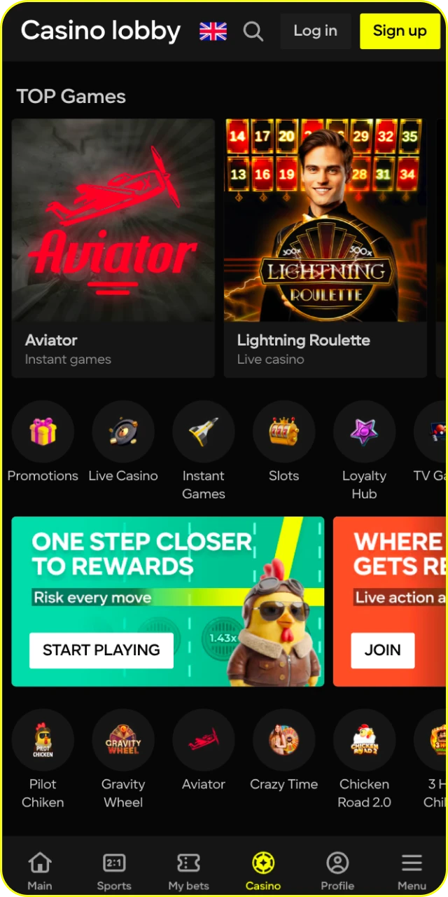 Access the official casino interface via the Parimatch India App.