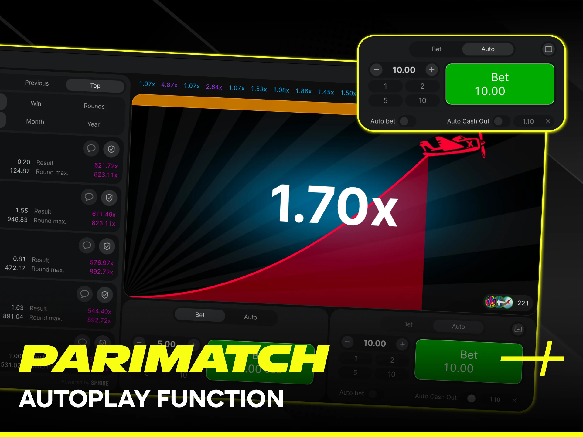 Activate the Aviator autoplay function to manage your betting process.