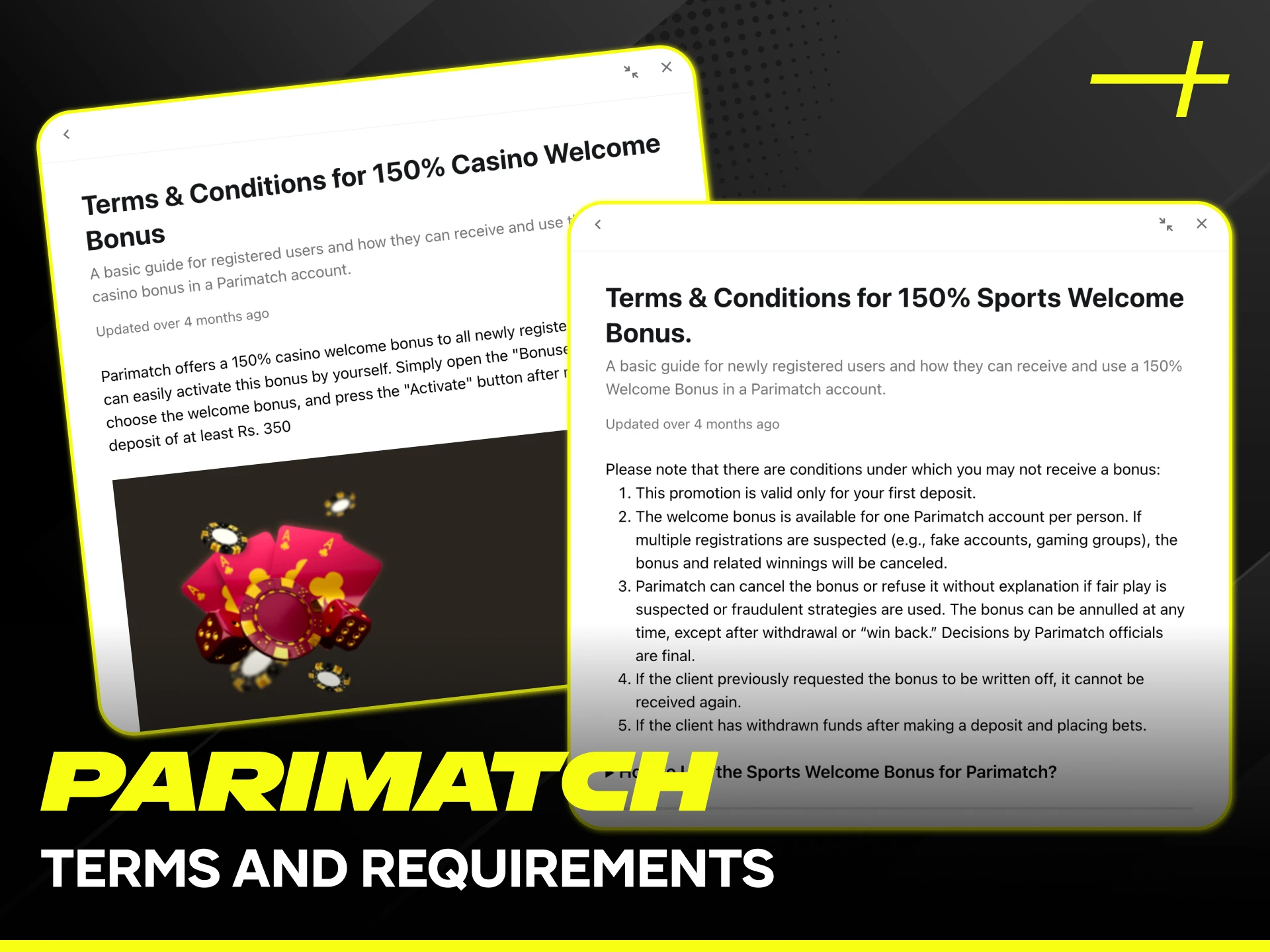 Review the important bonus rules and wagering requirements at Parimatch.