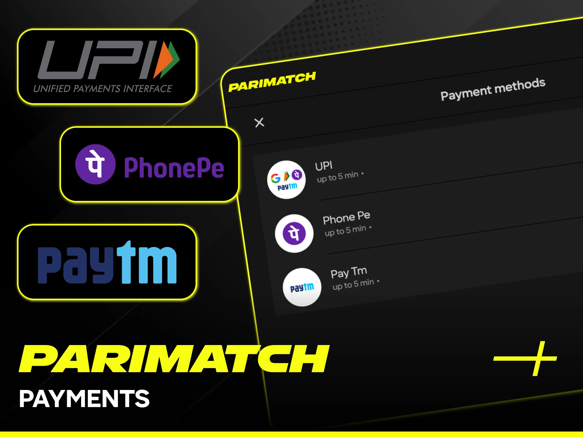 Manage your payments using secure deposit and withdrawal methods at Parimatch.