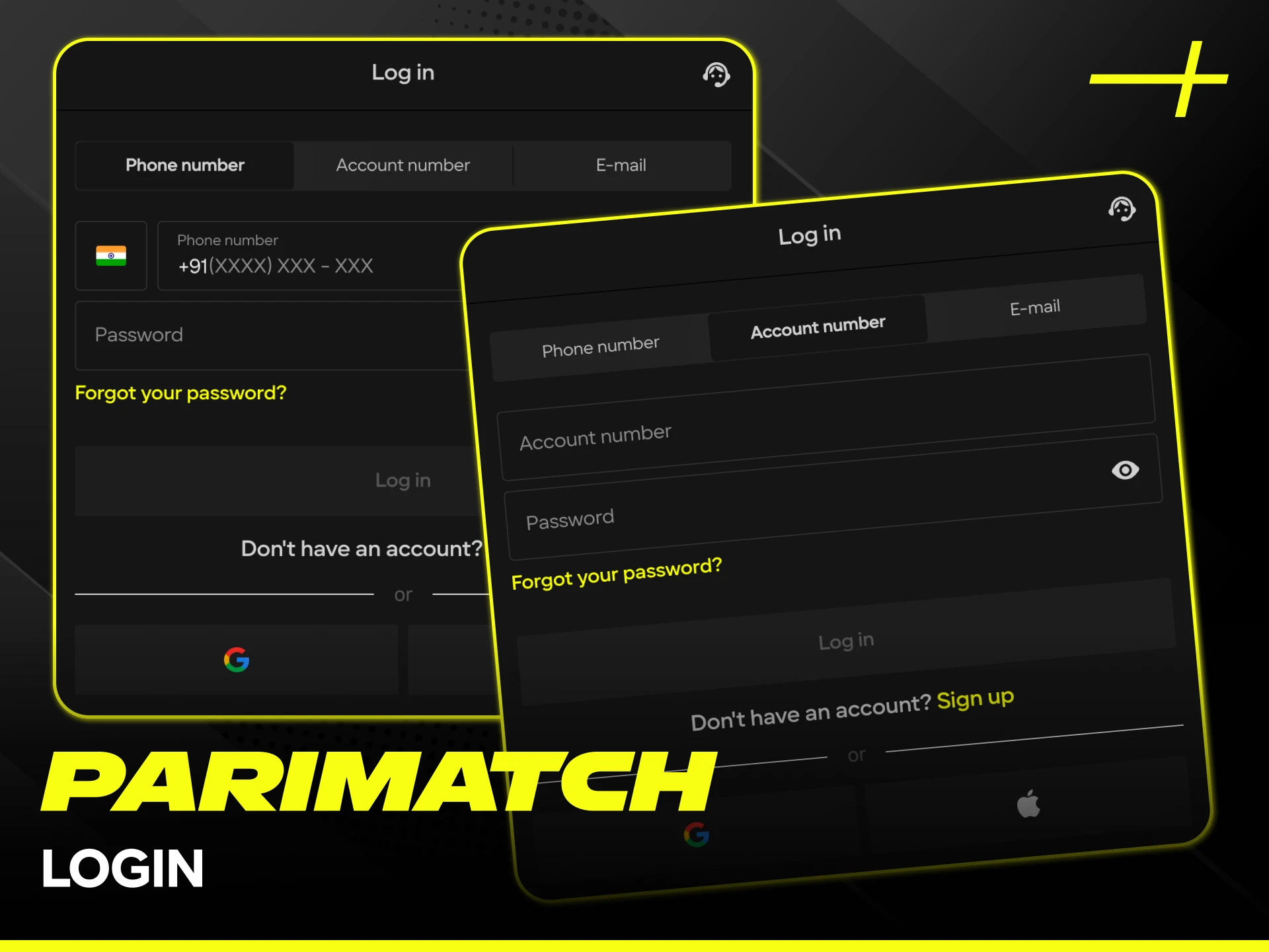 Use the safe and easy Parimatch login to access your profile.