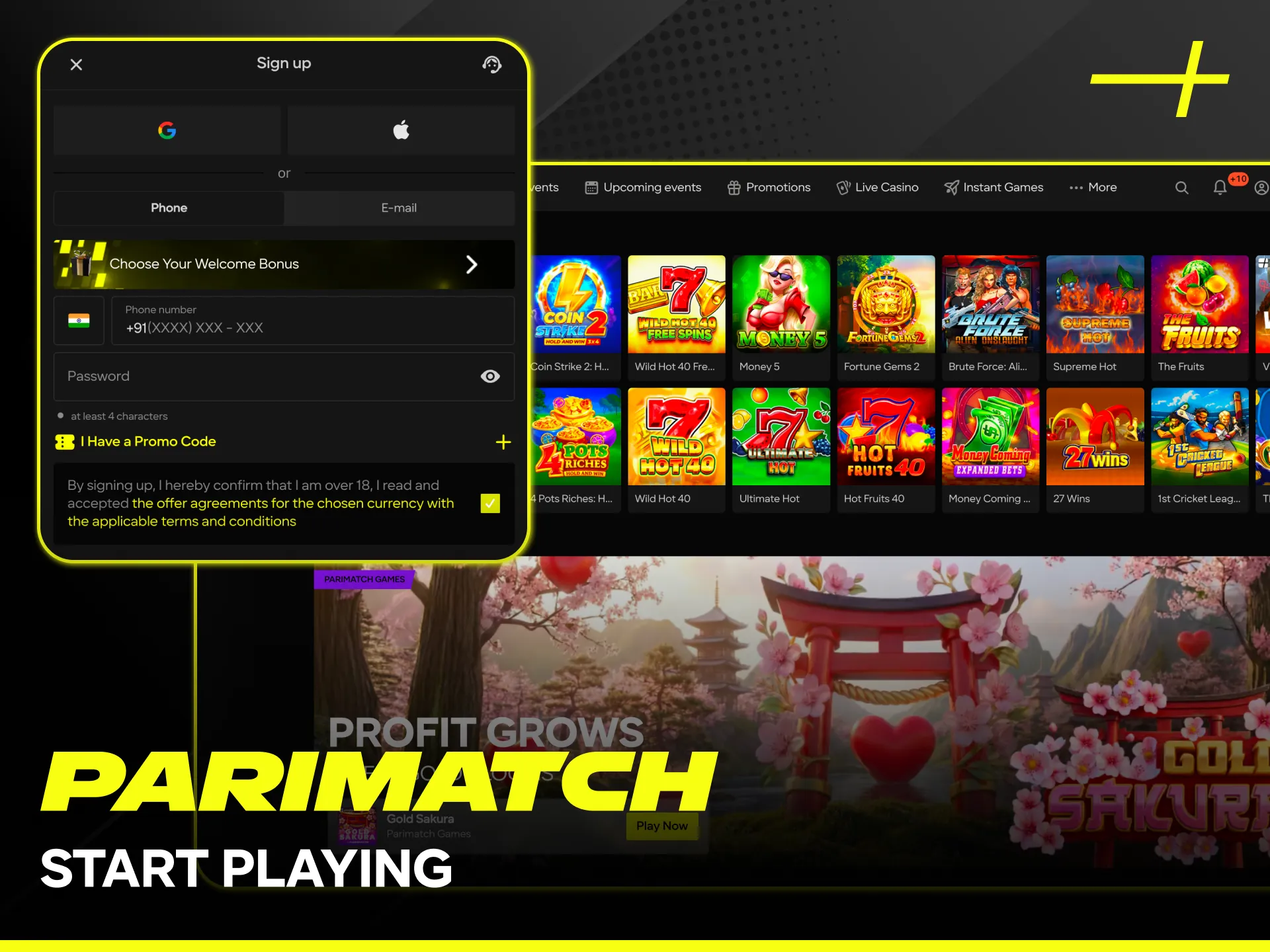 Follow this step-by-step guide to start playing online slots at Parimatch.